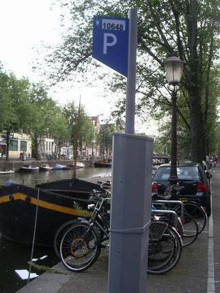 Parking meter in the Centrum city district