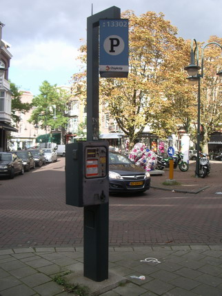 Parking meter in the Oud Zuid and Oud West city districts